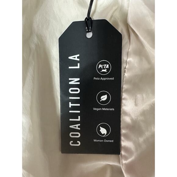 LA Coalition Vegan Leather Biker Style Jacket size S New With Tags - Picture 12 of 16